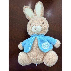 Peter Rabbit Plush Toy By Beatrix Potter 2021 Tan & Blue Soft Polyester Stuffed